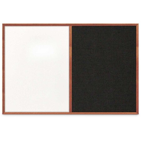 United Visual Products Slim Style Indoor Enclosed Corkboard, 30 UV503SC-GOLD-BLACK